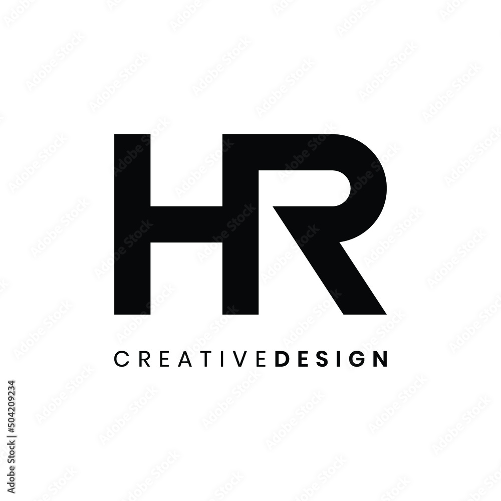 Creative modern letter HR logo design vector Creative modern letter HR logo design vector