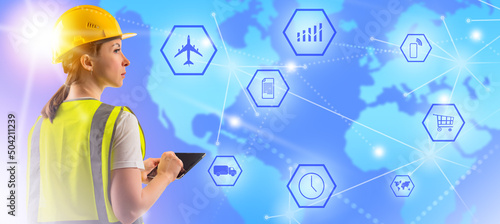 Logistics delivery concept....