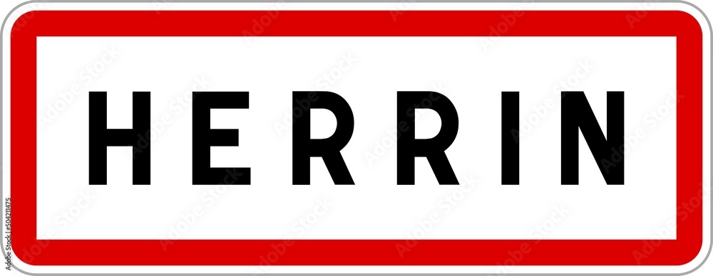 Panneau entrée ville agglomération Herrin / Town entrance sign Herrin Panneau entrée ville agglomération Herrin / Town entrance sign Herrin