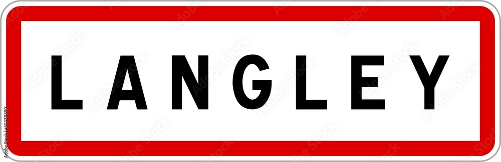 Panneau entrée ville agglomération Langley / Town entrance sign Langley Panneau entrée ville agglomération Langley / Town entrance sign Langley