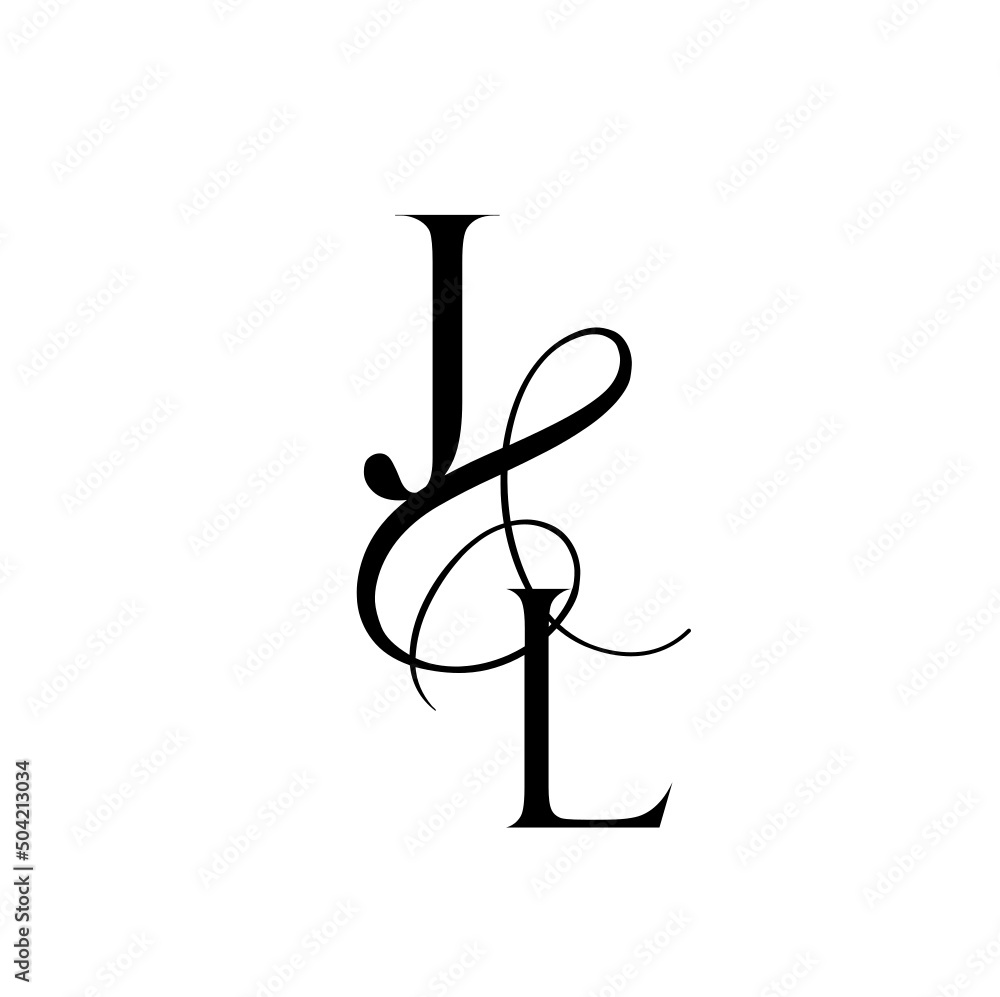 lj, jl, monogram logo. Calligraphic signature icon. Wedding Logo Monogram. modern monogram symbol. Couples logo for wedding lj, jl, monogram logo. Calligraphic signature icon. Wedding Logo Monogram. modern monogram symbol. Couples logo for wedding