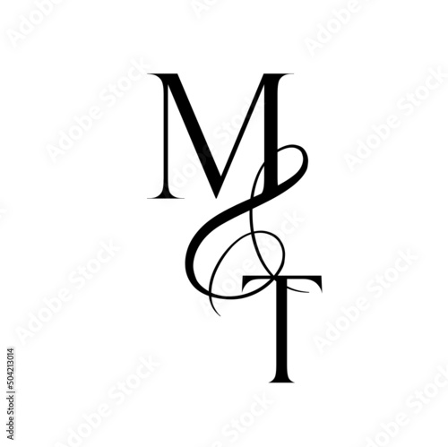 tm, mt, monogram logo. Calligraphic signature icon. Wedding Logo Monogram. modern monogram symbol. Couples logo for wedding