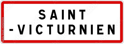 Panneau entrée ville agglomération Saint-Victurnien / Town entrance sign Saint-Victurnien