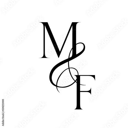 fm, mf, monogram logo. Calligraphic signature icon. Wedding Logo Monogram. modern monogram symbol. Couples logo for wedding