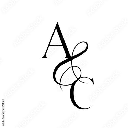 ca, ac, monogram logo. Calligraphic signature icon. Wedding Logo Monogram. modern monogram symbol. Couples logo for wedding