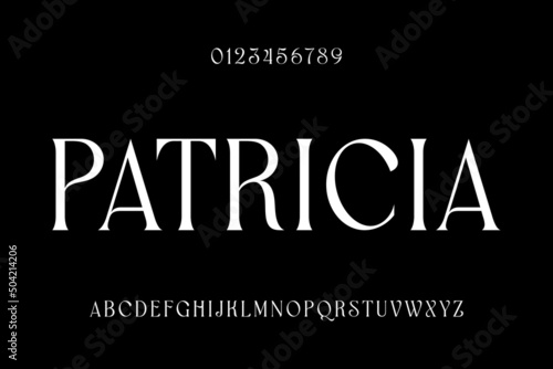 Elegant luxury alphabet display font