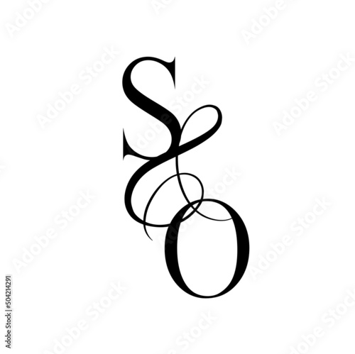 os, so, monogram logo. Calligraphic signature icon. Wedding Logo Monogram. modern monogram symbol. Couples logo for wedding