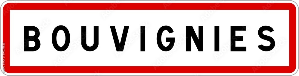 Panneau entrée ville agglomération Bouvignies / Town entrance sign Bouvignies Panneau entrée ville agglomération Bouvignies / Town entrance sign Bouvignies