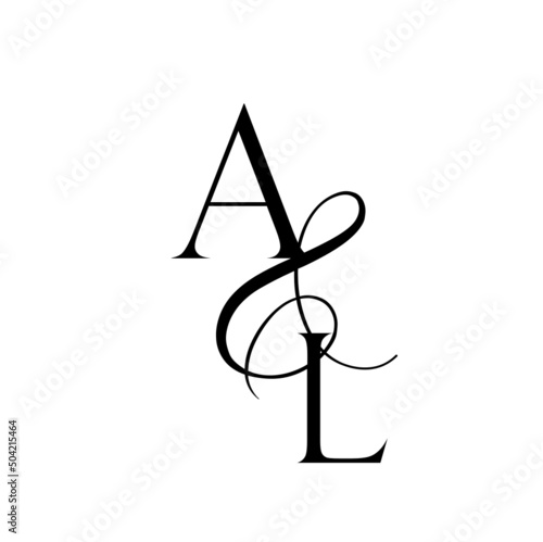 la, al, monogram logo. Calligraphic signature icon. Wedding Logo Monogram. modern monogram symbol. Couples logo for wedding