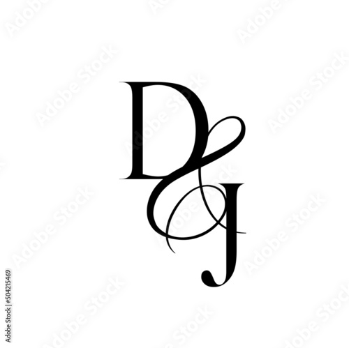 jd, dj, monogram logo. Calligraphic signature icon. Wedding Logo Monogram. modern monogram symbol. Couples logo for wedding