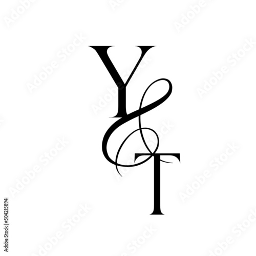 ty, yt, monogram logo. Calligraphic signature icon. Wedding Logo Monogram. modern monogram symbol. Couples logo for wedding