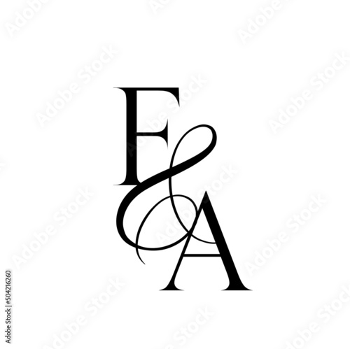 af, fa, monogram logo. Calligraphic signature icon. Wedding Logo Monogram. modern monogram symbol. Couples logo for wedding