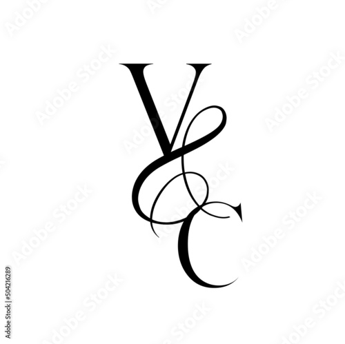 cv, vc, monogram logo. Calligraphic signature icon. Wedding Logo Monogram. modern monogram symbol. Couples logo for wedding
