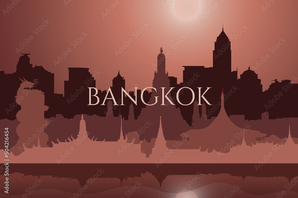 The choco Bangkok and its silhouttes
