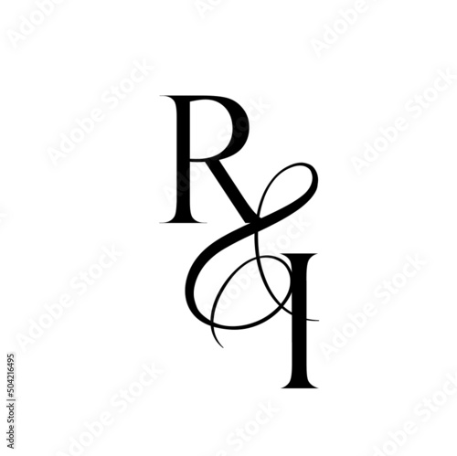 ir, ri, monogram logo. Calligraphic signature icon. Wedding Logo Monogram. modern monogram symbol. Couples logo for wedding