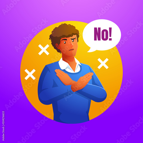 a man crosses her arms disapproving expression
