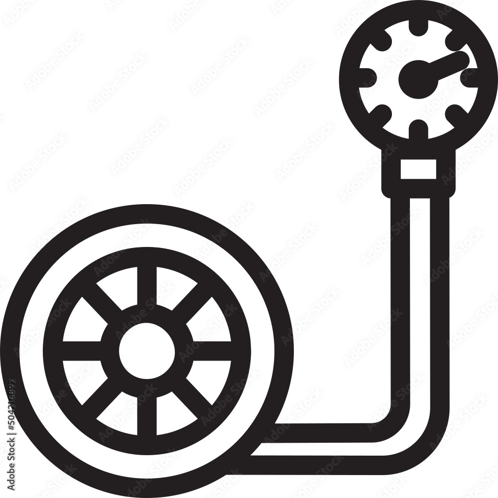 Obraz premium car service icon detailed outline