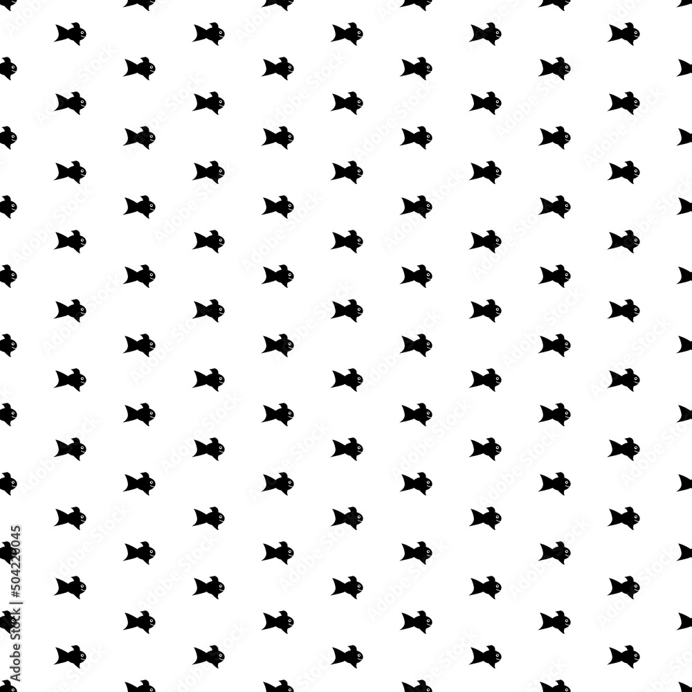 Square seamless background pattern from black gold fish symbols. The pattern is evenly filled. Vector illustration on white background Square seamless background pattern from black gold fish symbols. The pattern is evenly filled. Vector illustration on white background