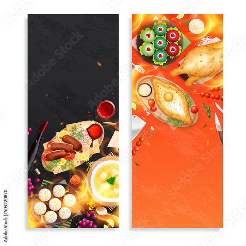 Georgia Cuisine Vertical Banners