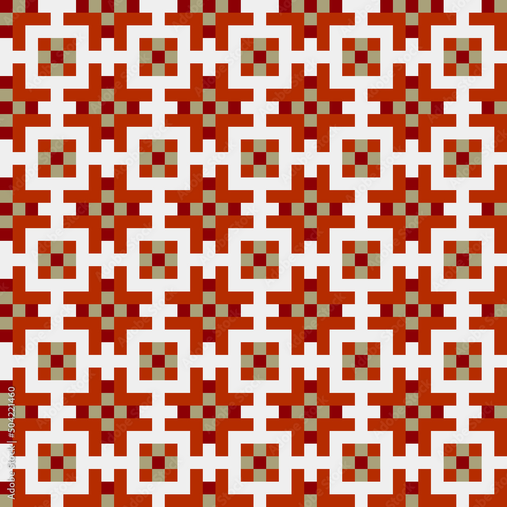 Fototapeta premium Abstract Cross Pattern generative computational art illustration