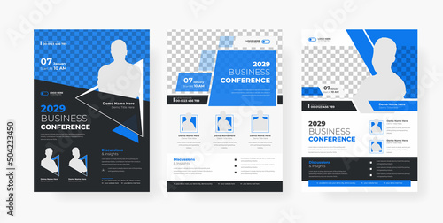Business conference flyer template design, corporate flyer bundle design 