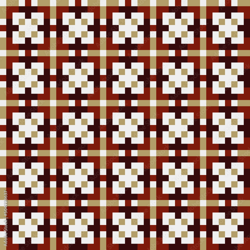 Fototapeta premium Abstract Cross Pattern generative computational art illustration