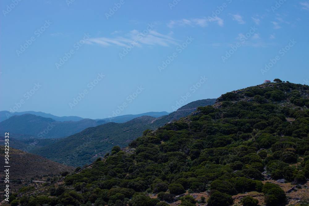 The beautiful hills on the island of Crete (Greece)