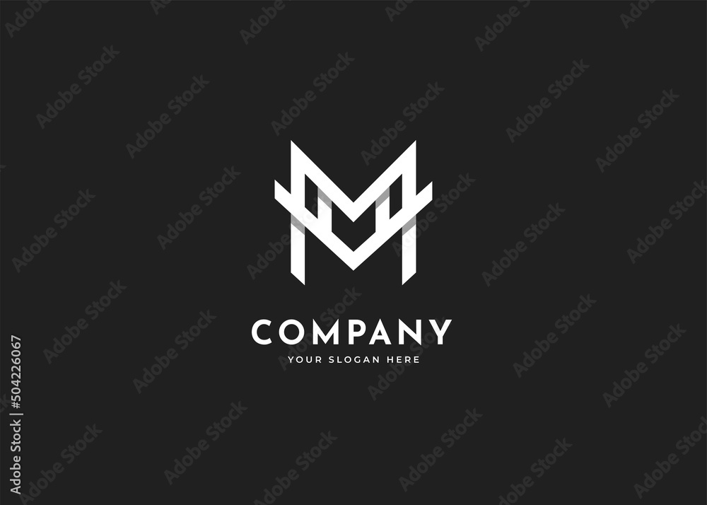 M letter logo design monogram concept M letter logo design monogram concept