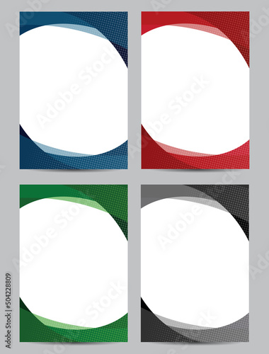dynamic card frame border template design flyer