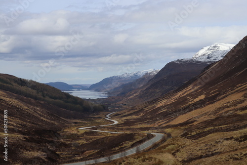 Loch Maree road pass with Slioch scottish highlands