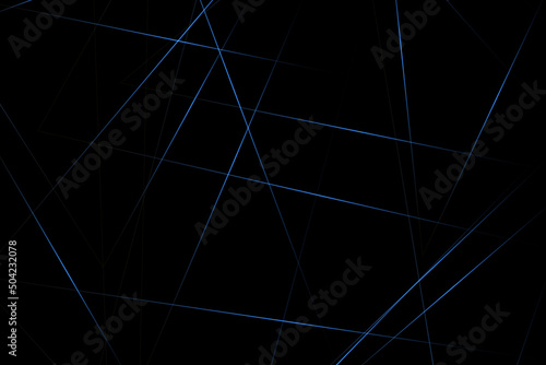 Abstract black with blue lines, triangles background modern design. Vector illustration EPS 10.