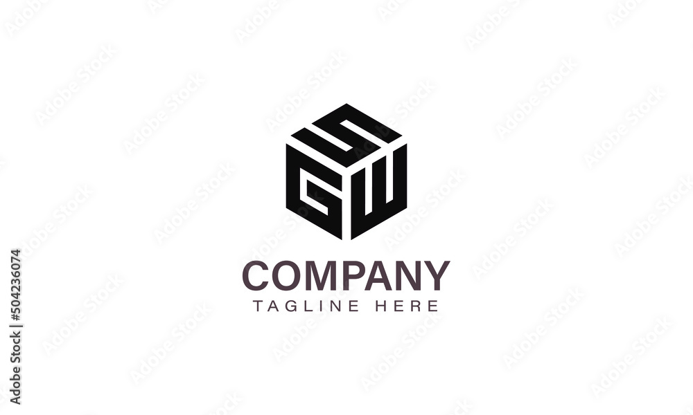 Letter SGW Logo, Three Letter Logo, Alphabet S G W Hexagon Shape Vector Icon Template Letter SGW Logo, Three Letter Logo, Alphabet S G W Hexagon Shape Vector Icon Template