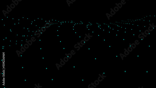 Futuristic digital background. Abstract dynamic wave. Big data. 3D