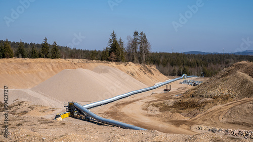 Gravel pit conveyor belt