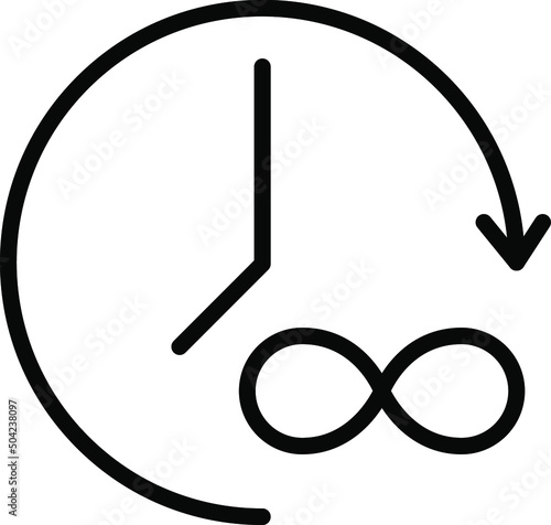 Clock Icon Time Symbol or Clock Logo vector image isolated on white background