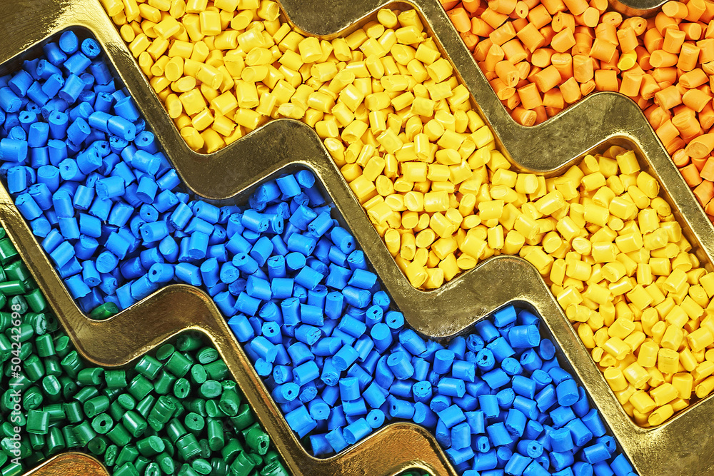 Polymeric dye. Plastic pellets. Colorant for plastics. Pigment in the