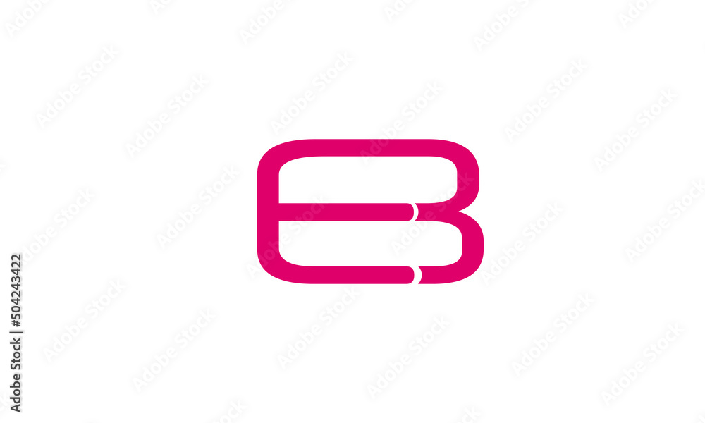 Alphabet letters Initials Monogram logo EB, BE, B and E Alphabet letters Initials Monogram logo EB, BE, B and E