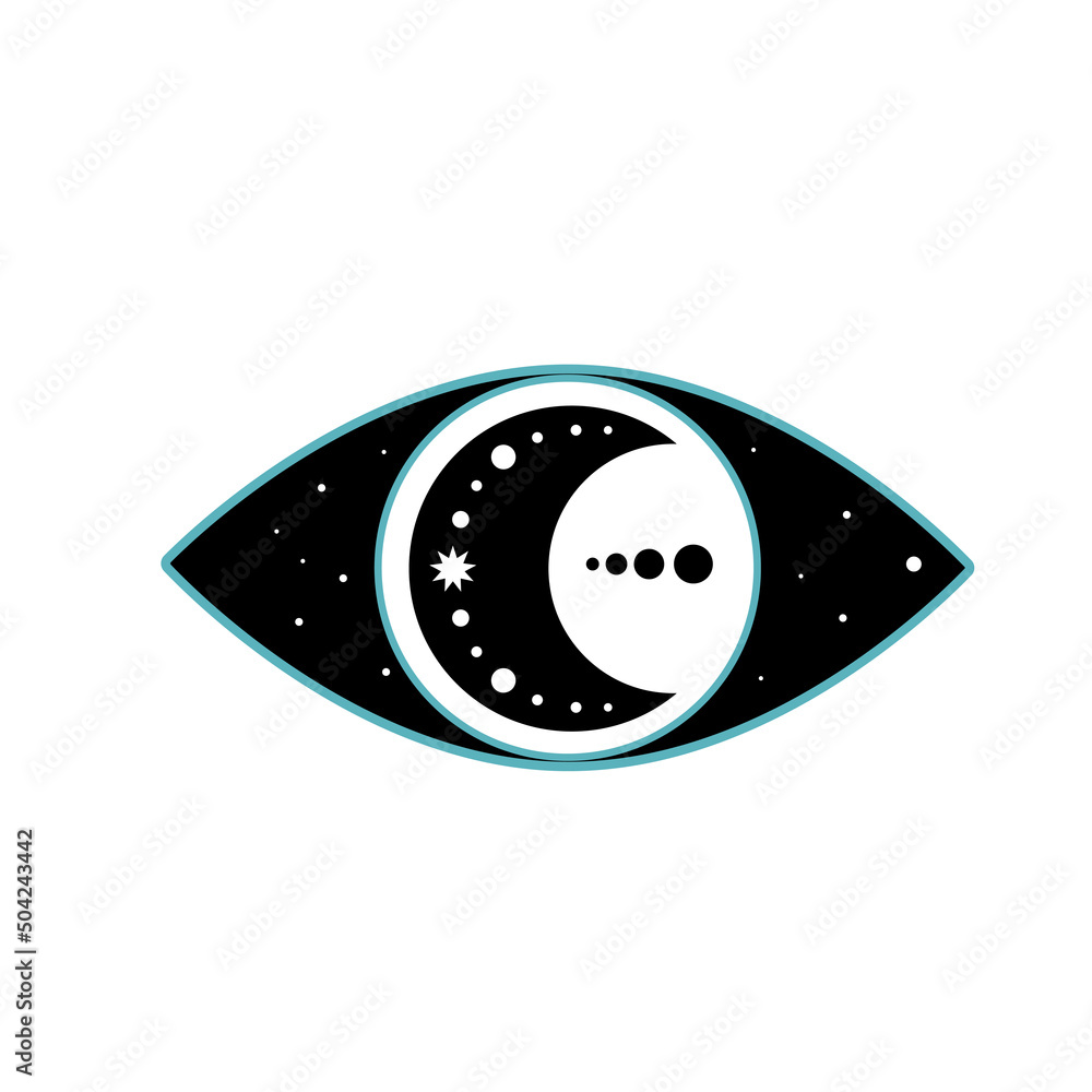 Obraz premium Eye Talisman Icon. Evil Devil Eye Boho Minimalist Graphic Symbol Icon. Modern Poster Eye Symbol Template.