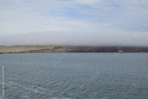 Coastline, Paracas National Reserve. Cliffs in the Paracas National Reserve on the Pacific coast of Peru.