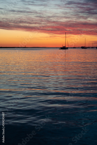 Sunset at half moon bay pillar point harbor beach © Frankie WO