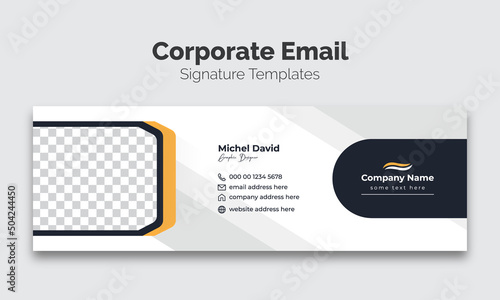 Corporate Modern Email Signature Design template. Email signature template design. business e signature vector design.