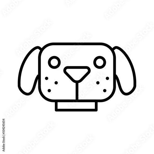 pies, głowa psa, pupil - ikona wektorowa #504245654