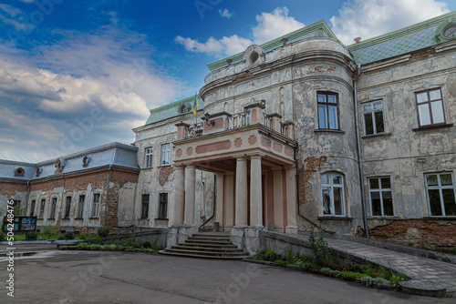 Old  historical Pototskykh   Pototski   Palace outside. Chervonohrad city. Ukraine. Tourist landmark
