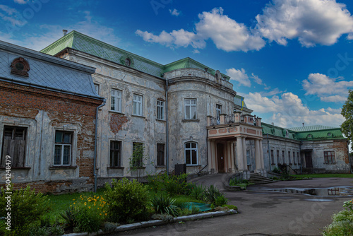 Old historical Pototskykh ( Pototski ) Palace outside. Chervonohrad city. Ukraine. Tourist landmark