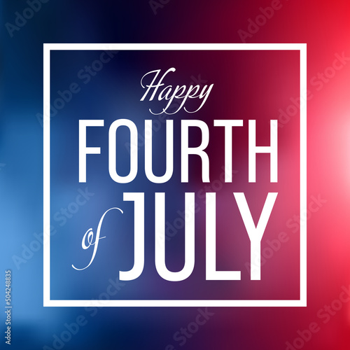 4th of July is a federal holiday in the United States commemorating the Declaration of Independence of the USA. Vector illustration