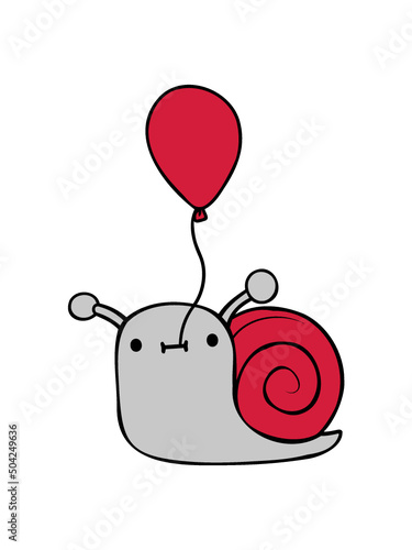 Niedliche Luftballon Schnecke 