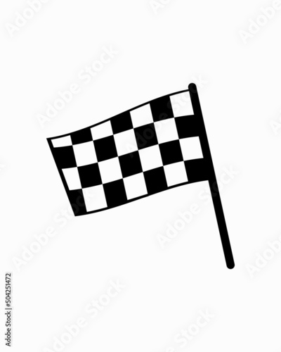 Flag icon Vector. race flag icon.Checkered racing flag icon 