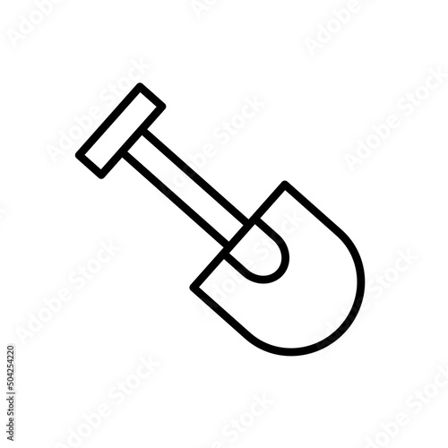 szpadel, łopata, narzędzia - ikona wektorowa