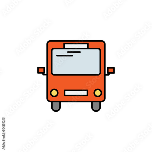 bus line illustration icon. Signs and symbols can be used for web, logo, mobile app, UI, UX