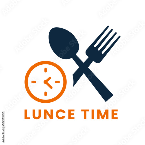 Hour, lunch, time icon. Editable vector graphics.